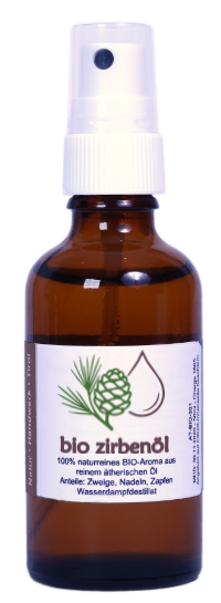 Bio Zirben Spray 50ml - 100% naturrein - Kissen und Raum-Spray AT-BIO-302